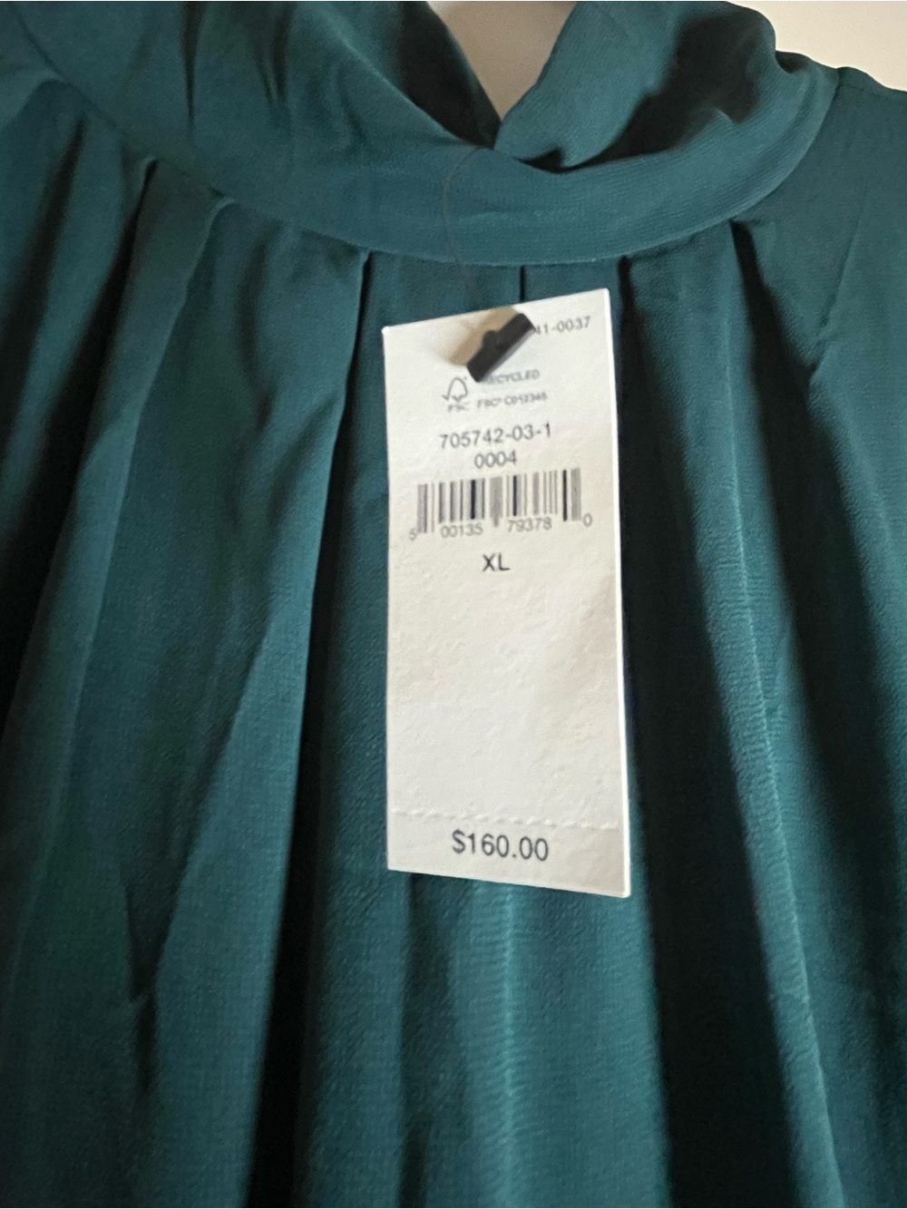 Banana Republic Teal Green Sleeveless Maxi Dress with Neck Tie - Picture 6 of 8